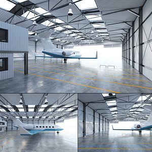 Private Jet Hangar model
