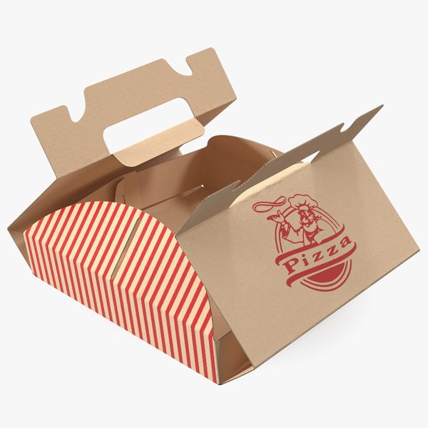 3D Open Pizza Box with Handle - TurboSquid 2086149