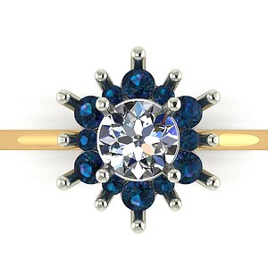 engagement ring design 3D model
