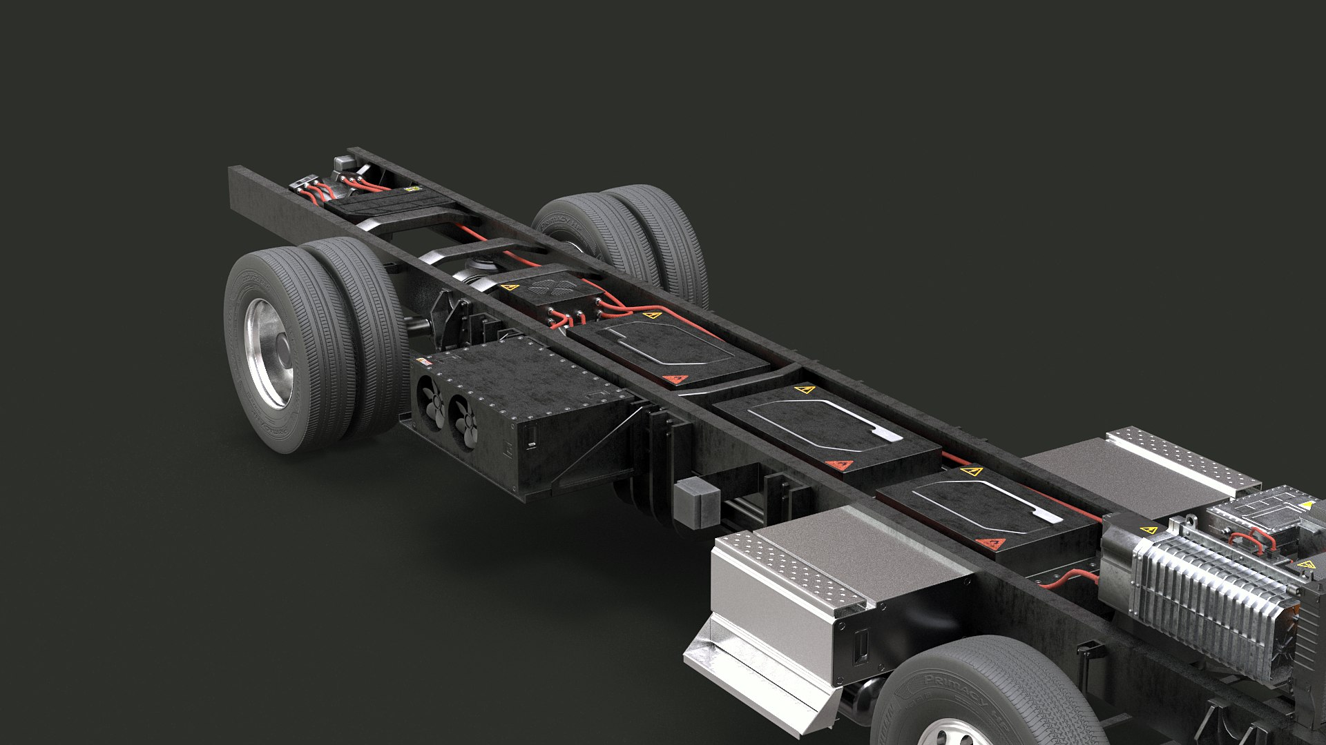 3D Full Electric Truck Chassis XRay model TurboSquid 2064238