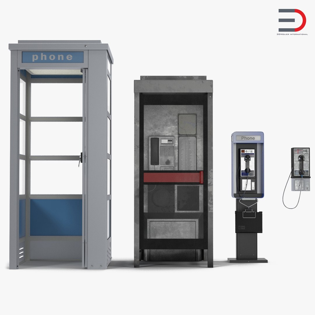 Public Phones 3D Models Collection 2 3D model preview