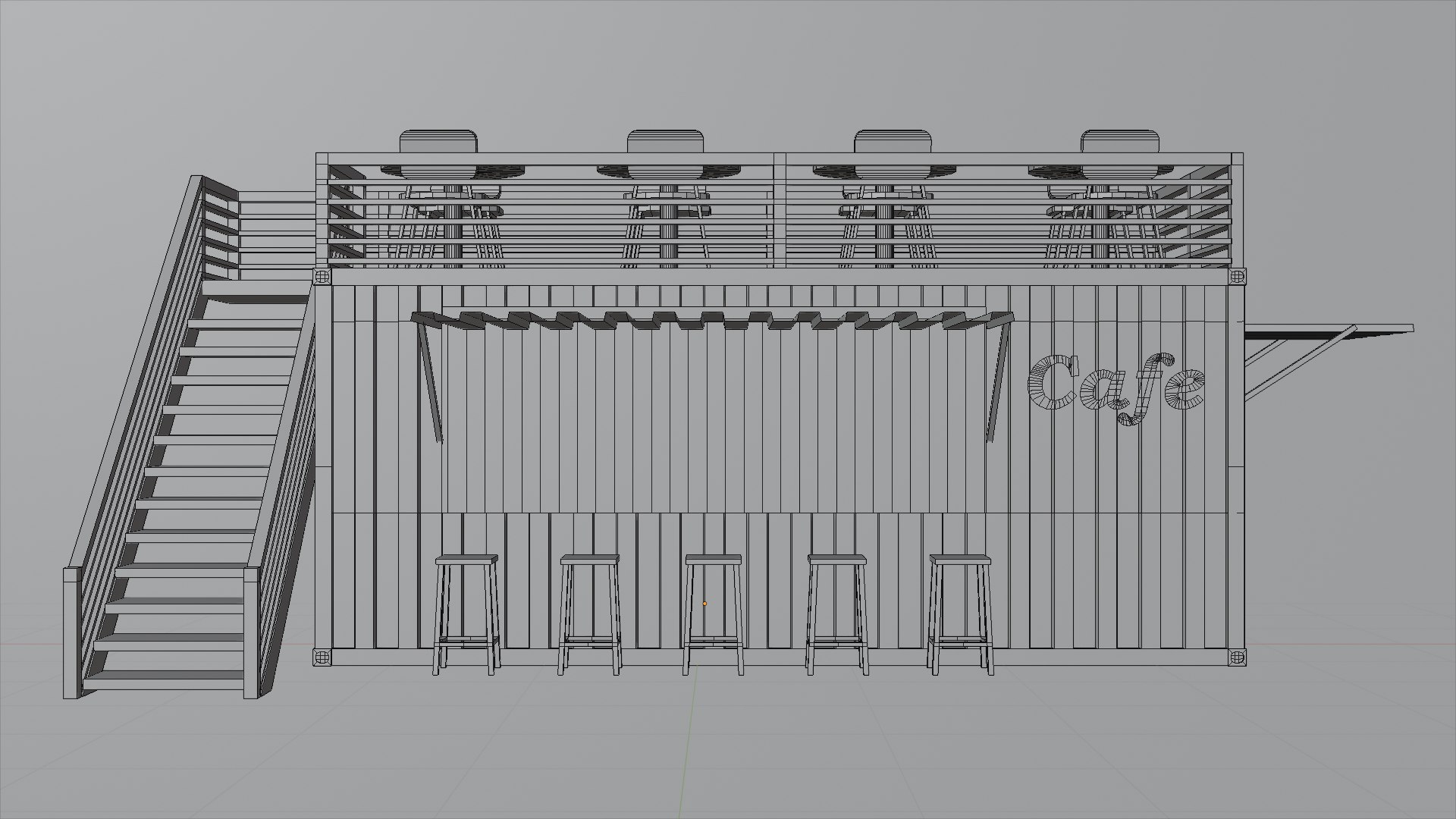 Mini Cafe Container 3D model - TurboSquid 2097972