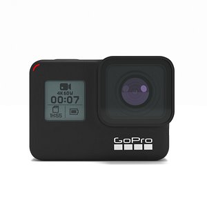 3D Go Pro Hero 7  action cam 3d model  pixel
