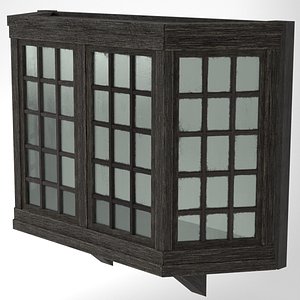 medieval bay window wood 3D model
