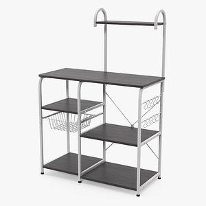 Multipurpose Kitchen Bakers Rack Black