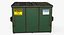 3d model street dumpster