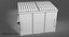 3d model street dumpster