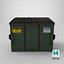 3d model street dumpster