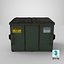 3d model street dumpster