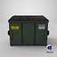 3d model street dumpster
