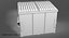 3d model street dumpster
