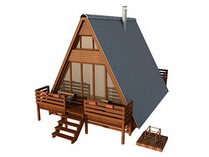 bungalow house modeled 3D model