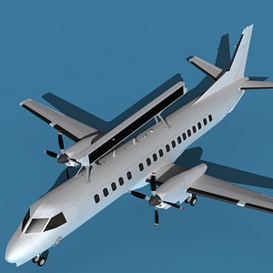 SAAB SF2000 AEWAC V00 Bare Metal 3D model