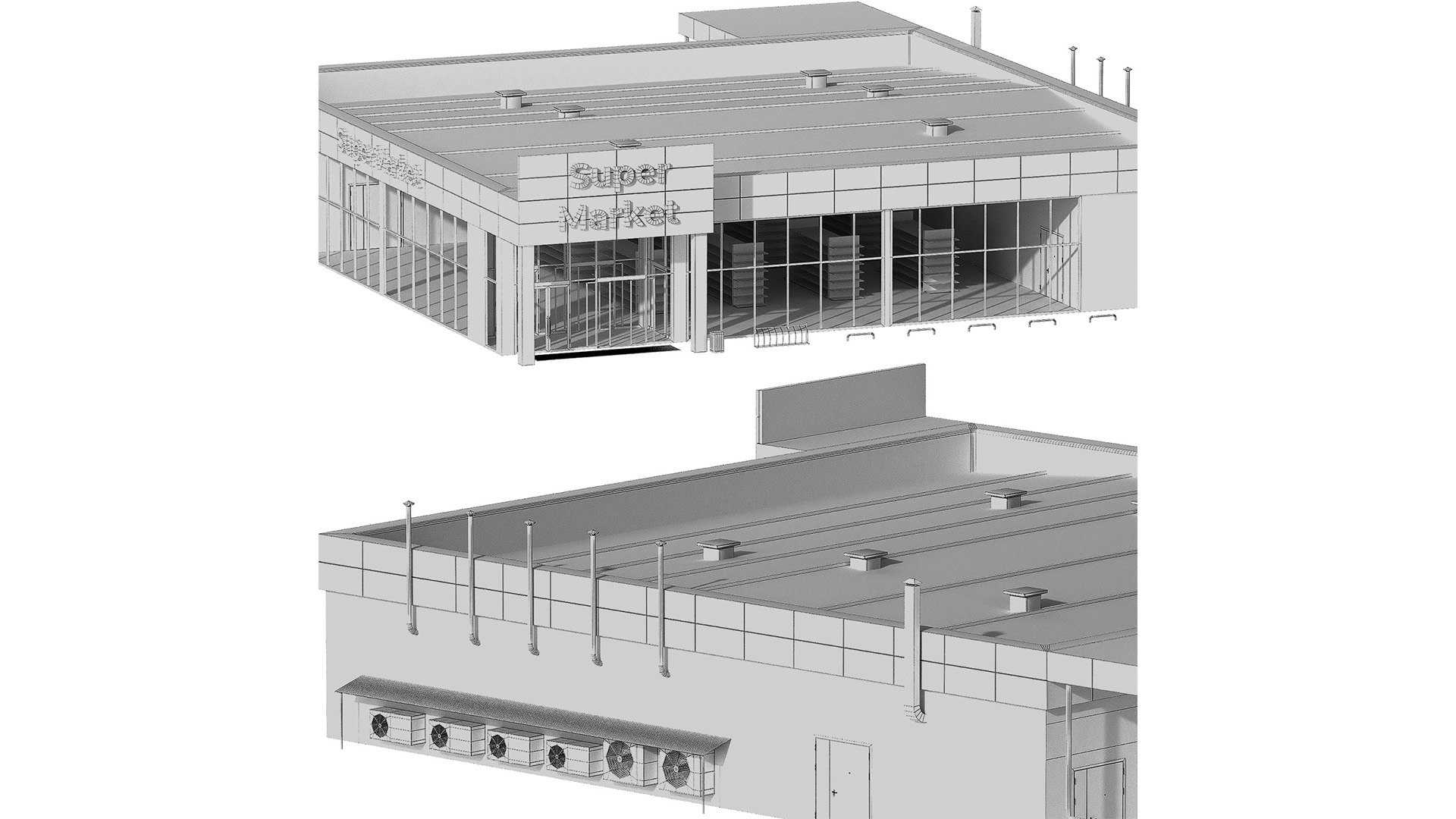 3D Supermarket Small Grocery Store Shop Model - TurboSquid 2252813