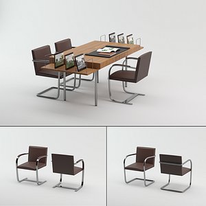 Dirk Lohan Study Desk Set 3D model