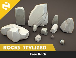3D model Free Pack - Rocks Stylized