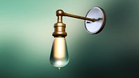 Retro Wall Sconce with Gold Handle