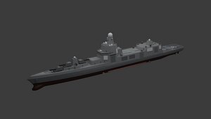 Chinese Fictional Modern Aegis Battleship Zhenyuan 3D model