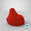 3D Bean Bag Chairs and Pillows Collection V9 model