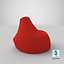 3D Bean Bag Chairs and Pillows Collection V9 model