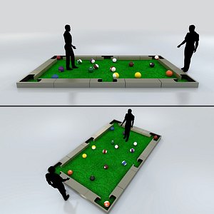 3D Football Billiards Game model