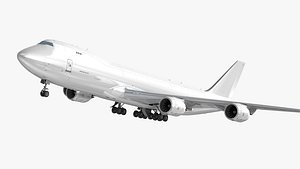 3D Boeing 747-8F Generic White model