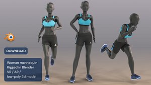 Woman mannequin V2 Rigged in Blender