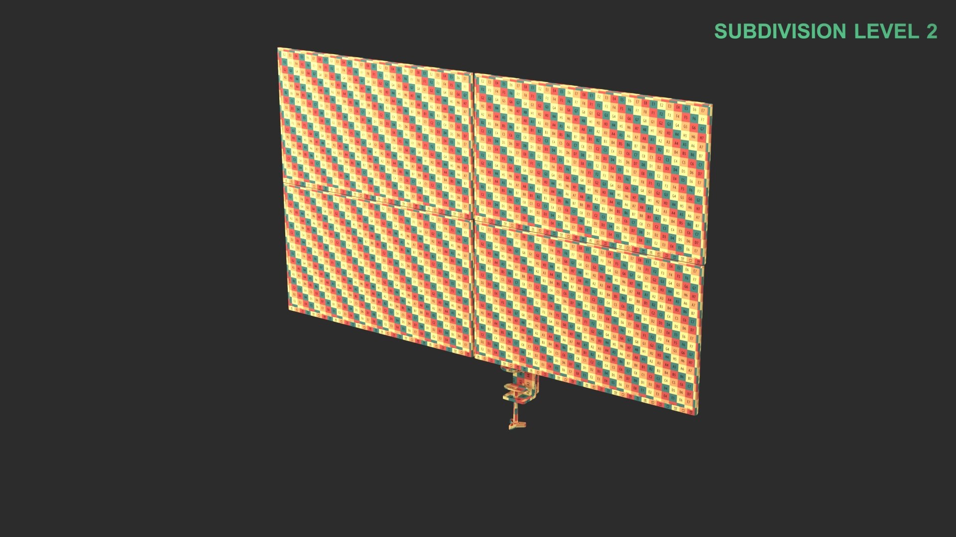3D Four Monitors With Stand model https://p.turbosquid.com/ts-thumb/km/wAzyWx/4k/wireframe_0000/jpg/1744264538/1920x1080/fit_q87/eda622732c35817ee86036a32255e1d631b6a807/wireframe_0000.jpg