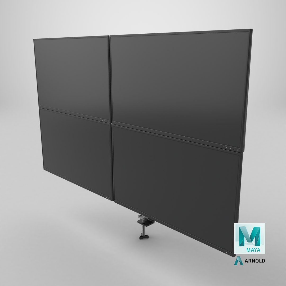 3D Four Monitors With Stand model https://p.turbosquid.com/ts-thumb/km/wAzyWx/Ee/stemcell_maya_arnold_render/png/1744278980/1920x1080/fit_q87/e71cfee76e81b069f74b304919f5e0123bd28690/stemcell_maya_arnold_render.jpg