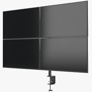 Four Monitors With Stand