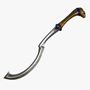 Fantasy Sword RPG Egyptian Khopesh Sickle Sword Curved Blade Kopesh Egypt Snake 3D model