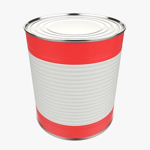 US no 10 Canned Food Low High Poly 3D model