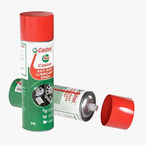 3D Castrol Oil Spray Bottle