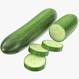 3D Cucumber Set model