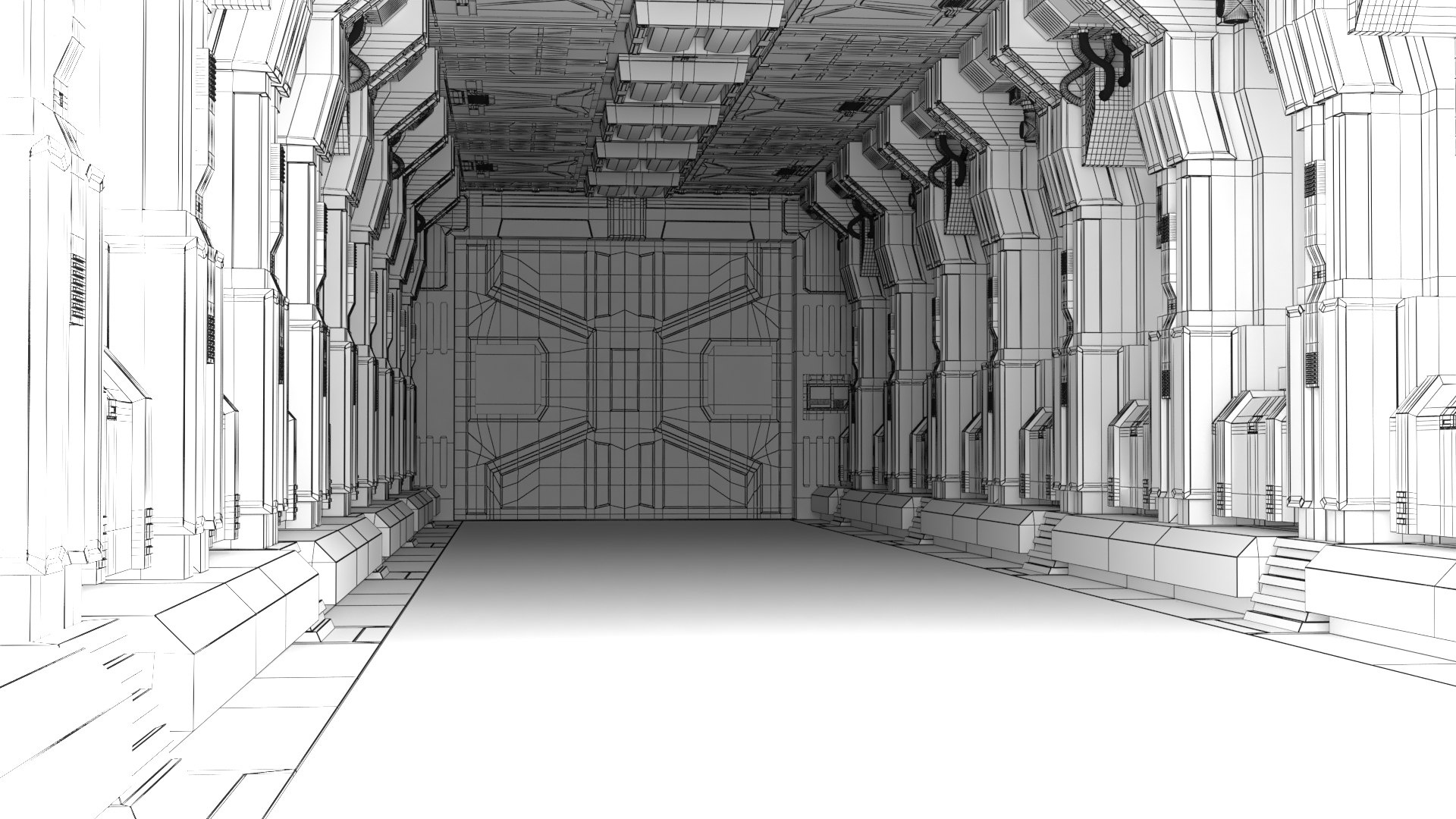 3D Sci Fi Airlock Corridor - TurboSquid 2119015