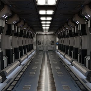 Spacecraft Corridor 3D Models for Download | TurboSquid