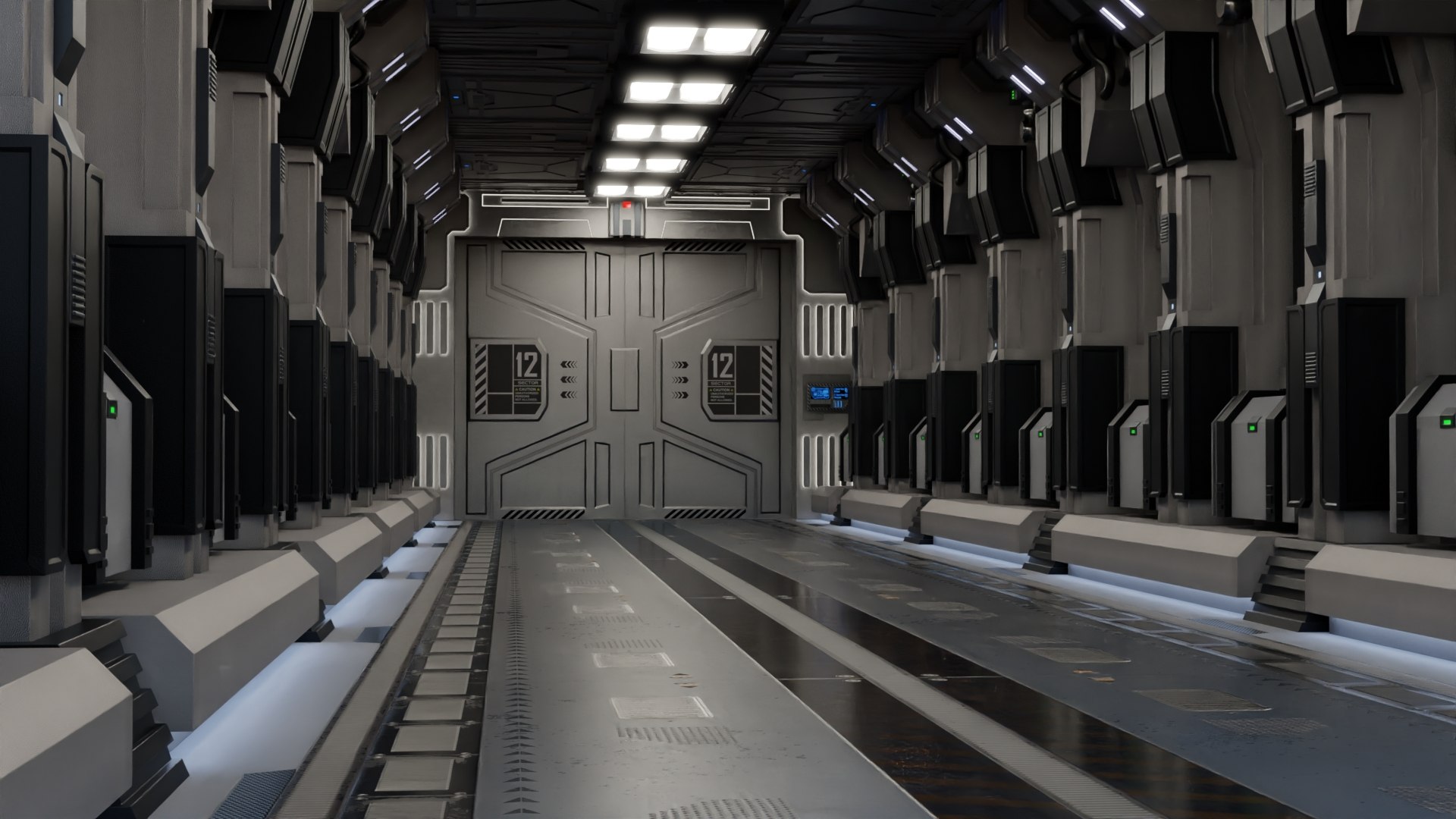 3D Sci Fi Airlock Corridor - TurboSquid 2119015