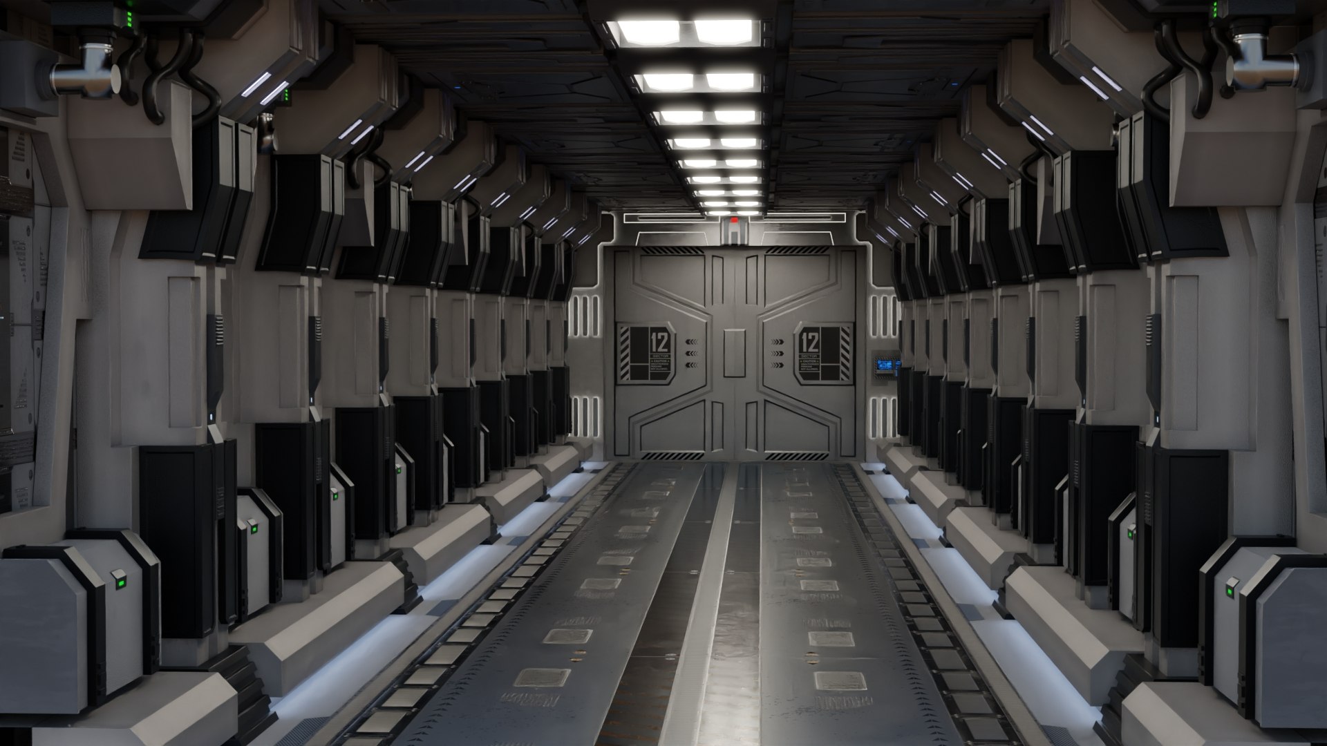 3D Sci Fi Airlock Corridor - TurboSquid 2119015