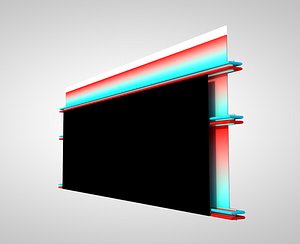tv studio backdrop 3D model