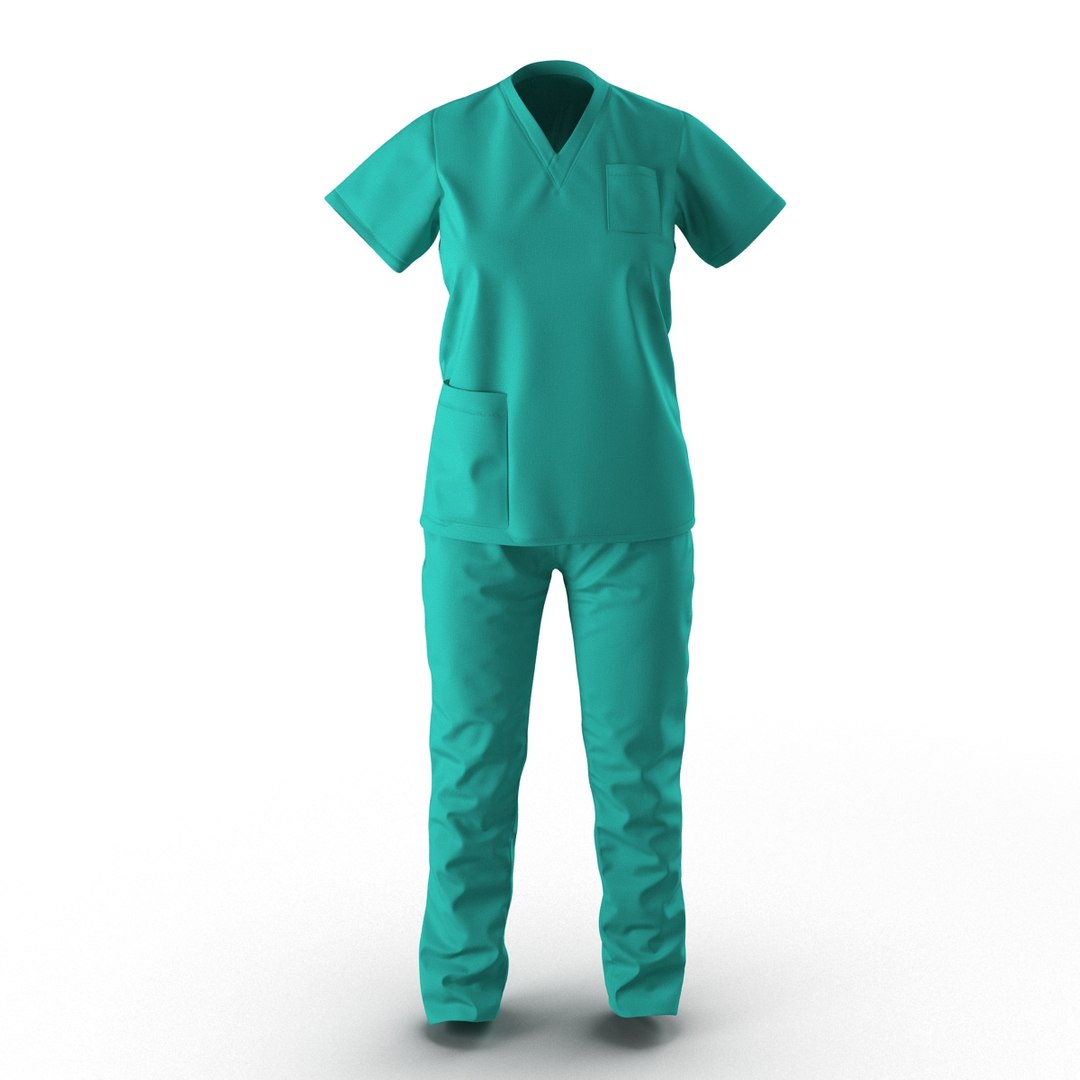 female surgeon dress 8 3d model