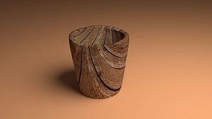 wood cup 3d blend