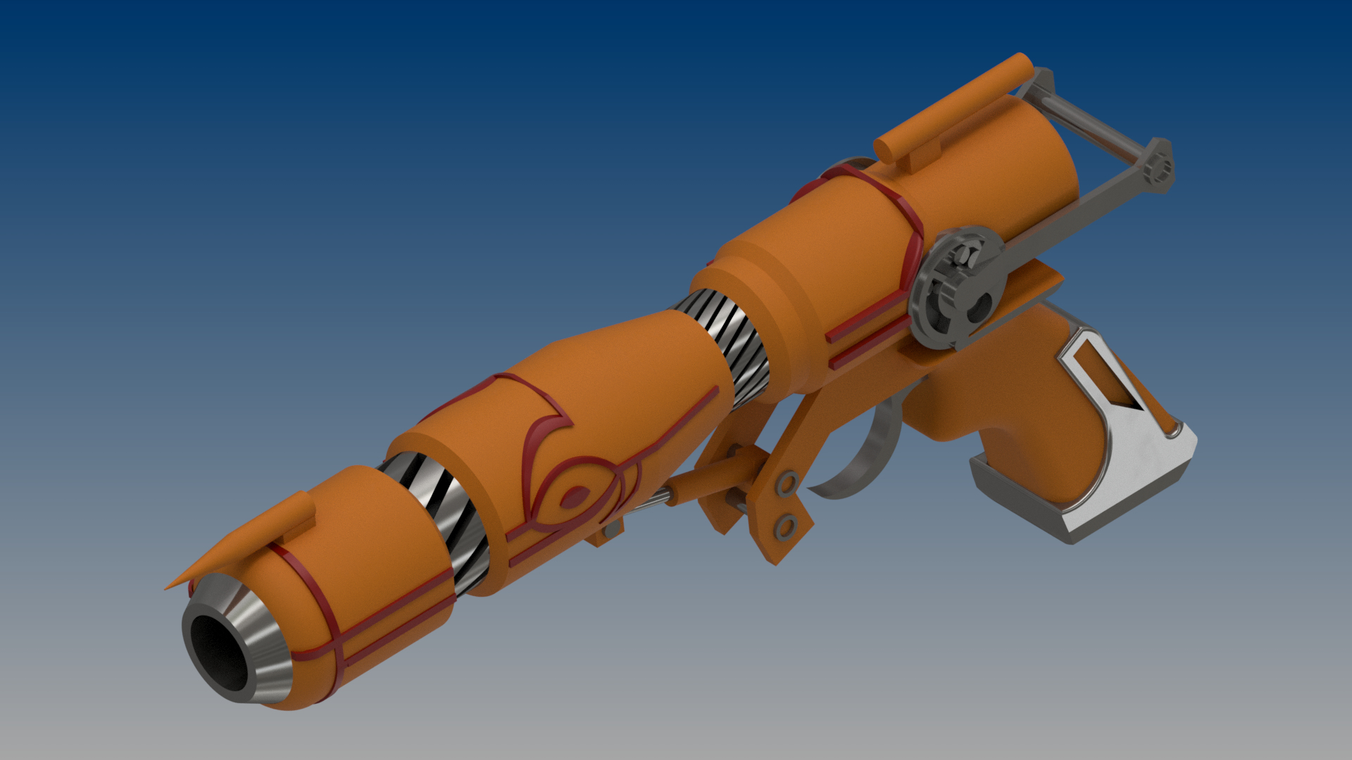 3D Outlaw Star Caster Gun TurboSquid 1729668