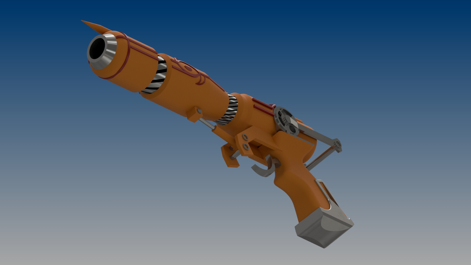 3D Outlaw Star Caster Gun TurboSquid 1729668