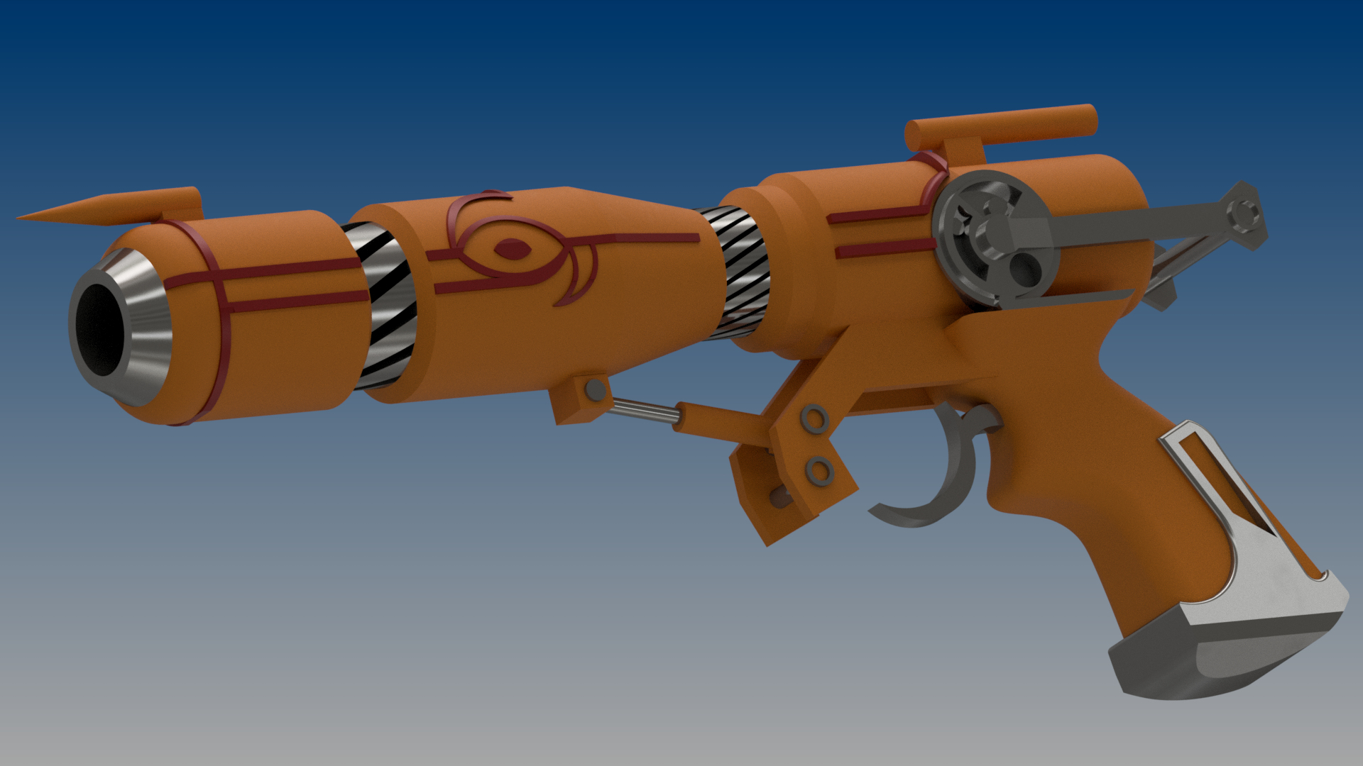 3D Outlaw Star Caster Gun TurboSquid 1729668