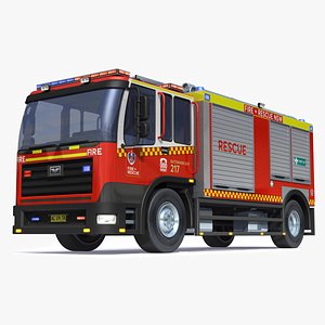 3D australian firetruck