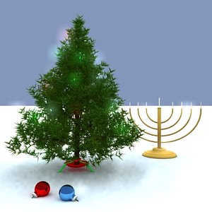 holiday christmas tree 3d max