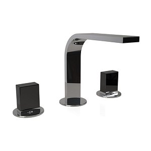 3D Fantini Three Hole Washbin Mixer PBR model