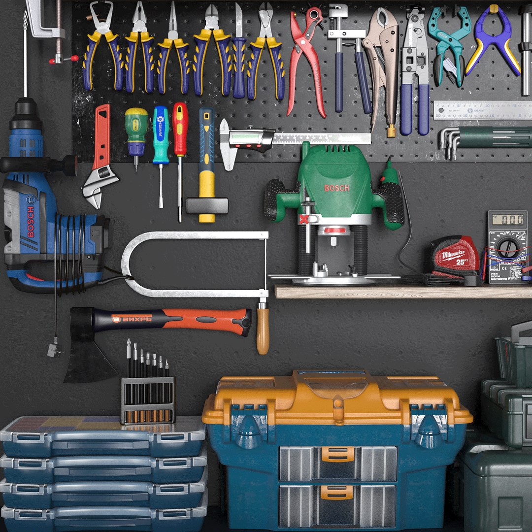 Garage tools 3D - TurboSquid 1511131