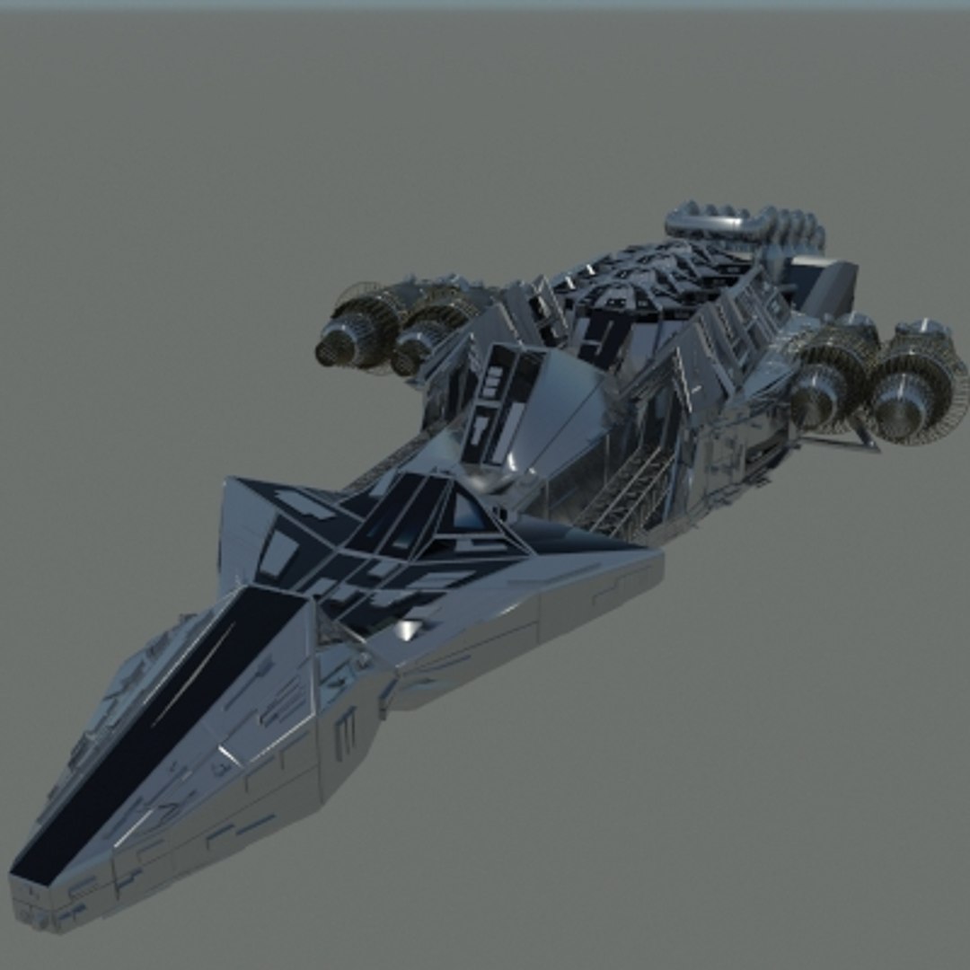 3d large space ship