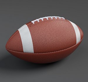 3D model american football ball